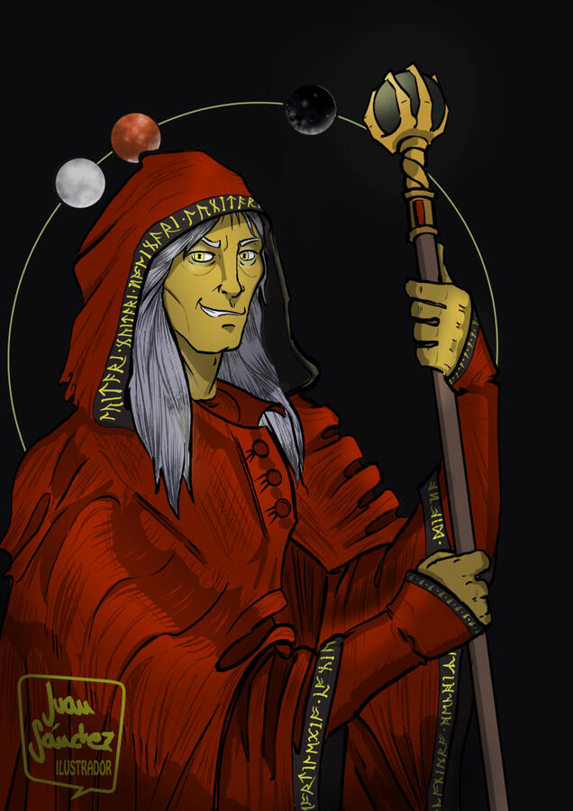 Raistlin Color digital sobre lápiz tradiccional